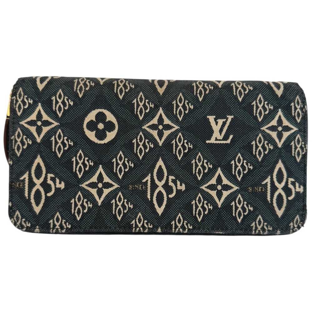 Louis Vuitton 1854 Zippy Long Wallet Navy Jacquard Zip Around Box Dust Bag - Picture 2 of 13